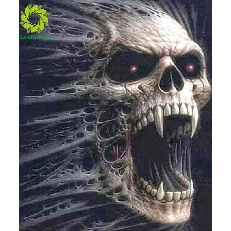 5d Diamond Painting New Arrivals Complete Cartoon Skull Pattern Circle Embroidery Mosaic Gift | Дом и сад