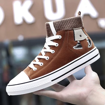 

Mens hombre slip informales high boty sapatos hot causal sneaker shoe sapato fashion on lona man coturno shoes sports leisure