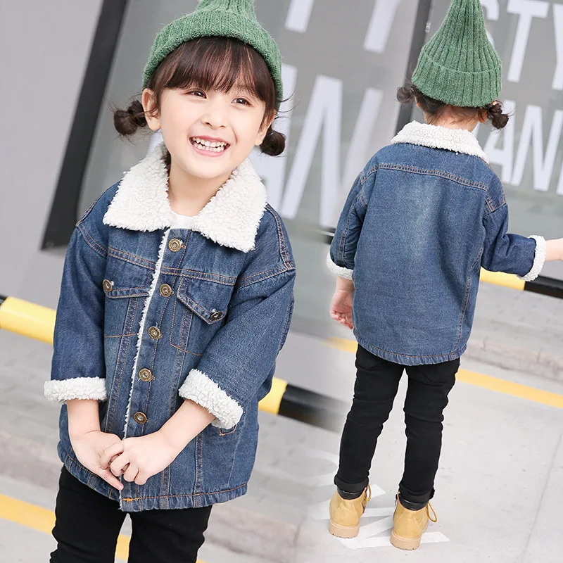  spring baby girl jacket Princess Kids Baby Girls Denim Jacket Button Coat Outerwear Tops children C