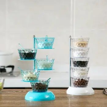 

Multilayer Spice Rack Can Salt Pepper Shakers Spice Jar Storage Box Container Kitchen Seasoning Bottle Pot BBQ Condiment Bottle