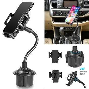 

Auto Phone Holder Interior Black ABS Cradle Clip 360-degree Adjustable