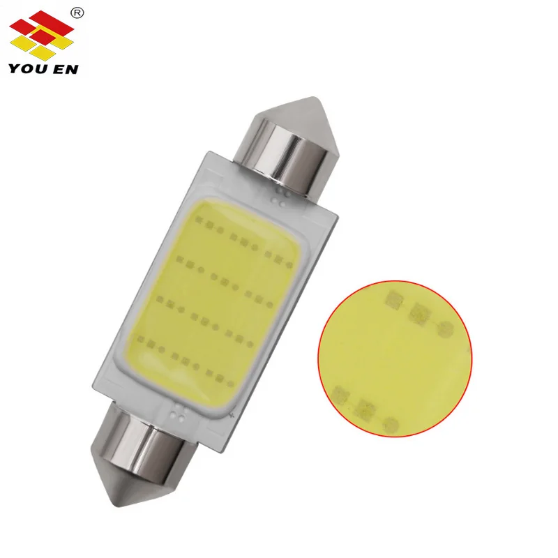 YOUEN 31 мм 36 39 41 COB светодиодный ная лампа C5W C10W автомобильный купольный светильник
