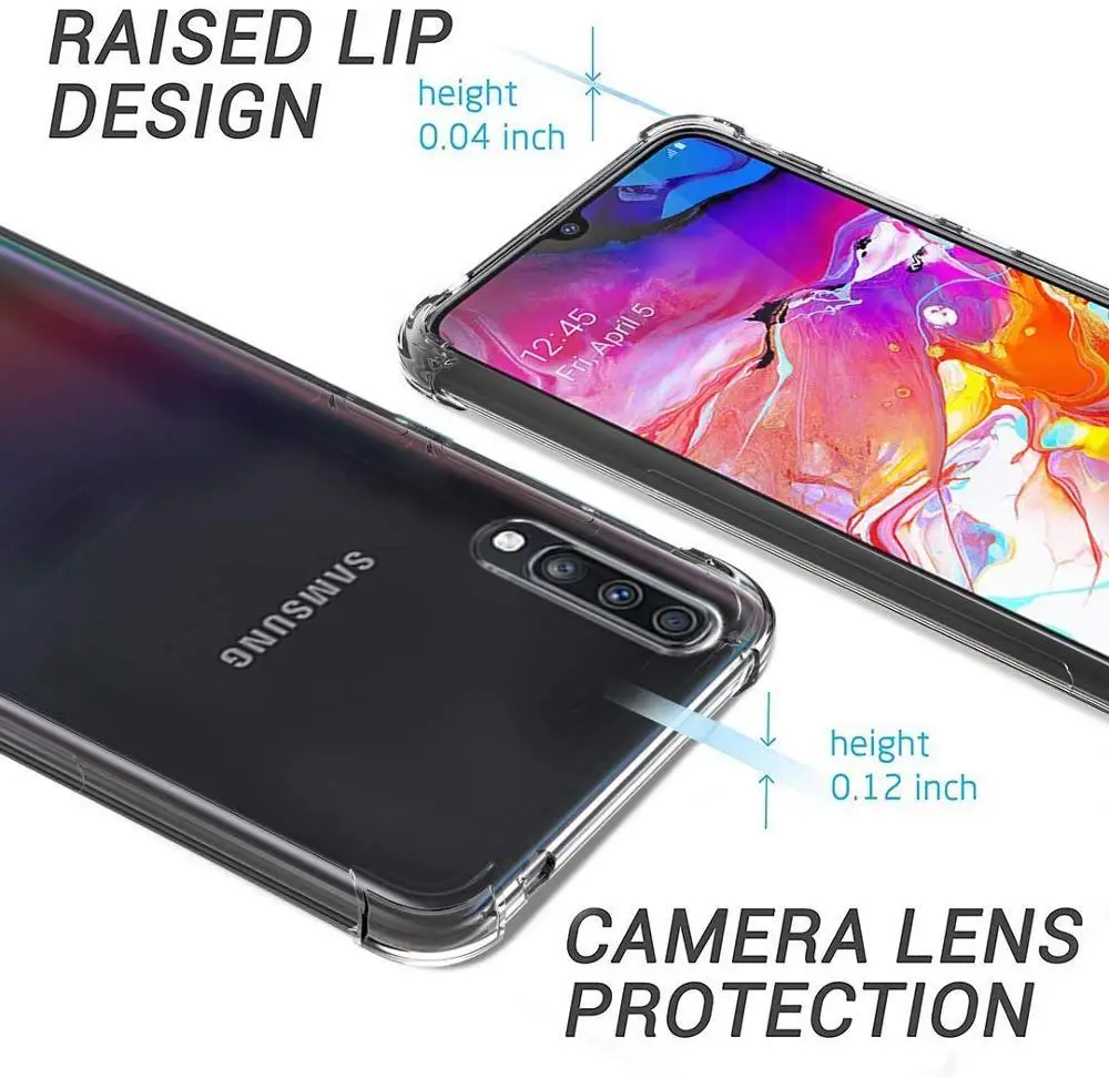 Прозрачный Защитный чехол для samsung Galaxy A90 A80 A70 A60 A50 A40S A40 A30 A20 A20E A10 M40 M30 M20 M10 Прозрачная крышка 1000 шт