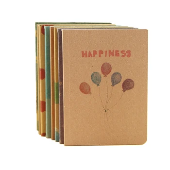

12.5*9cm Stationery Vintage Pastel Drawing Pastels Pockets Notepad Lovely Notebook Pocket Book 1PC