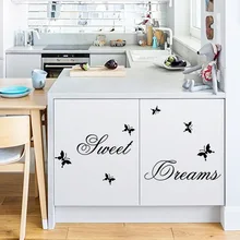 Импортные товары съемные наклейки на стену Бабочка Мечта Английский Клей Бумага Ebay, Amazon Горячие наклейки для продажи DZ003