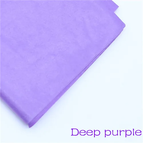10 листов/мешок цветной бумажный цветок 50*66 см винный оберточная бумага, украшение дома, запас для праздников и вечерние свадебные прозрачная бирка расходные материалы - Цвет: Deep Purple