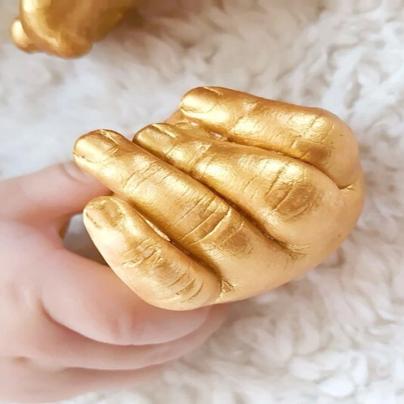 3d Bebe Main Et Pied Imprimer Boue Clone Poudre Nouveau Ne Bebe Main Et Pied Imprimer Gypse Souvenir Materiel De Production Aliexpress