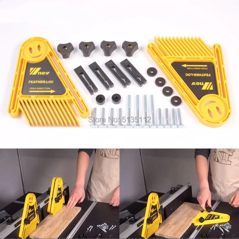 

Multi-purpose Feather Loc Board Set Woodworking Engraving Machine Double Featherboards Miter Gauge Slot Woodwork DIY tools