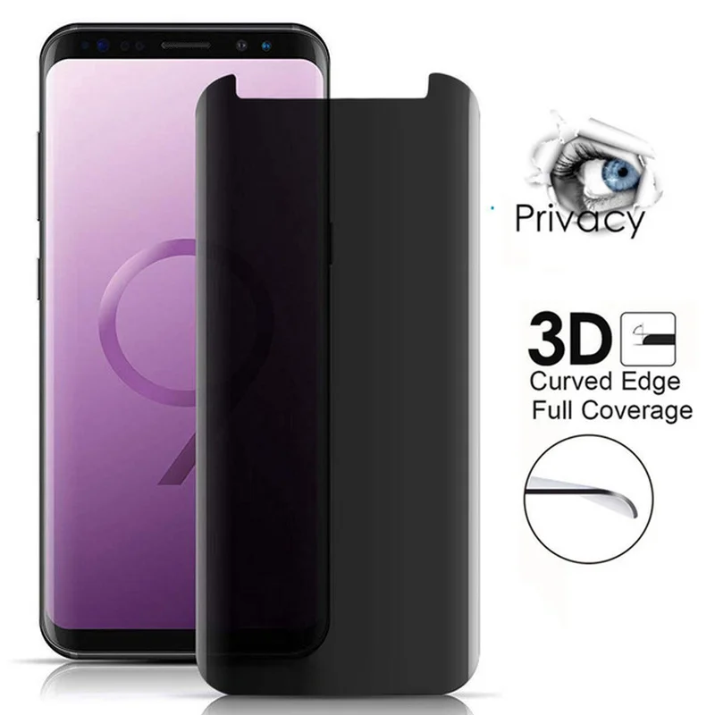 

Privacy Tempered Glass for Samsung Galaxy S10 S9 S8 Plus Glass for Samsung S9 Screen Protector Full Cover 9D 9H Protective Film