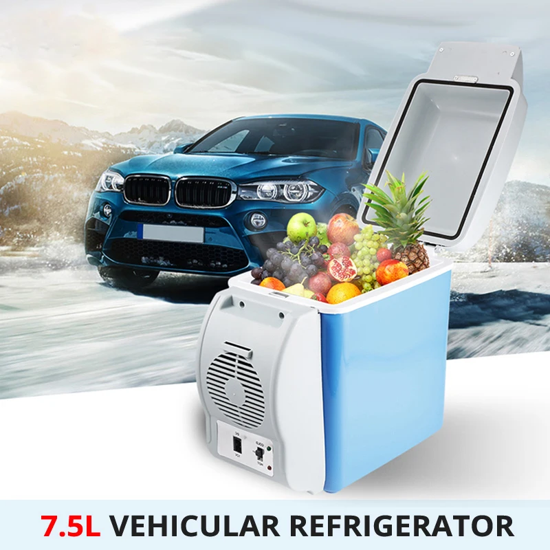 

7.5L Mini Car Refrigerator DC12-24V/AC220V Freezer Heating Fridge Icebox Portable for Car Home Picnic Cooler Warmer