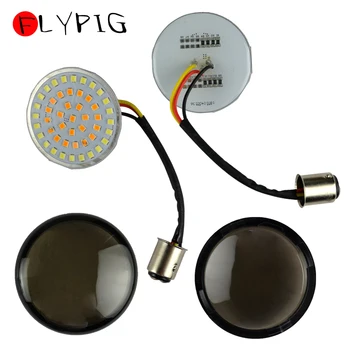 

Motorcycle 2" Bullet Style 1157 LED Turn Signal Indicator Light For Harley Sportster 883 Softail Dyna Touring Tri Glide CVO