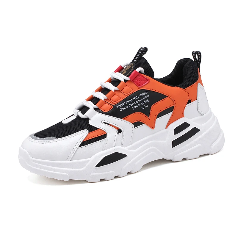 Balenciaca кроссовки мужские уличные спортивные кроссовки модные дышащие Нескользящие амортизирующие кроссовки Высокое качество Мужская обувь - Цвет: Оранжевый