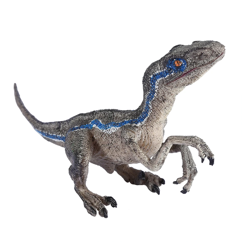 

Blue Velociraptor Dinosaur Action Figure Animal Model Toy Collector figurines set toys small plastic Simulation