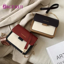 DIGERUI/маленькие вечерние женские сумки года; дизайнерские сумки; женская сумка на цепочке; контрастная цветная сумка-мессенджер; сумки на плечо
