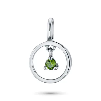

Silver Pendant with chrome diopside э06п051709х