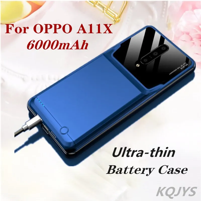 

KQJYS 6000mAh External Battery Charging Cover Power Case for OPPO A11X Battery Case Portable Power Bank Battery Charger Cases