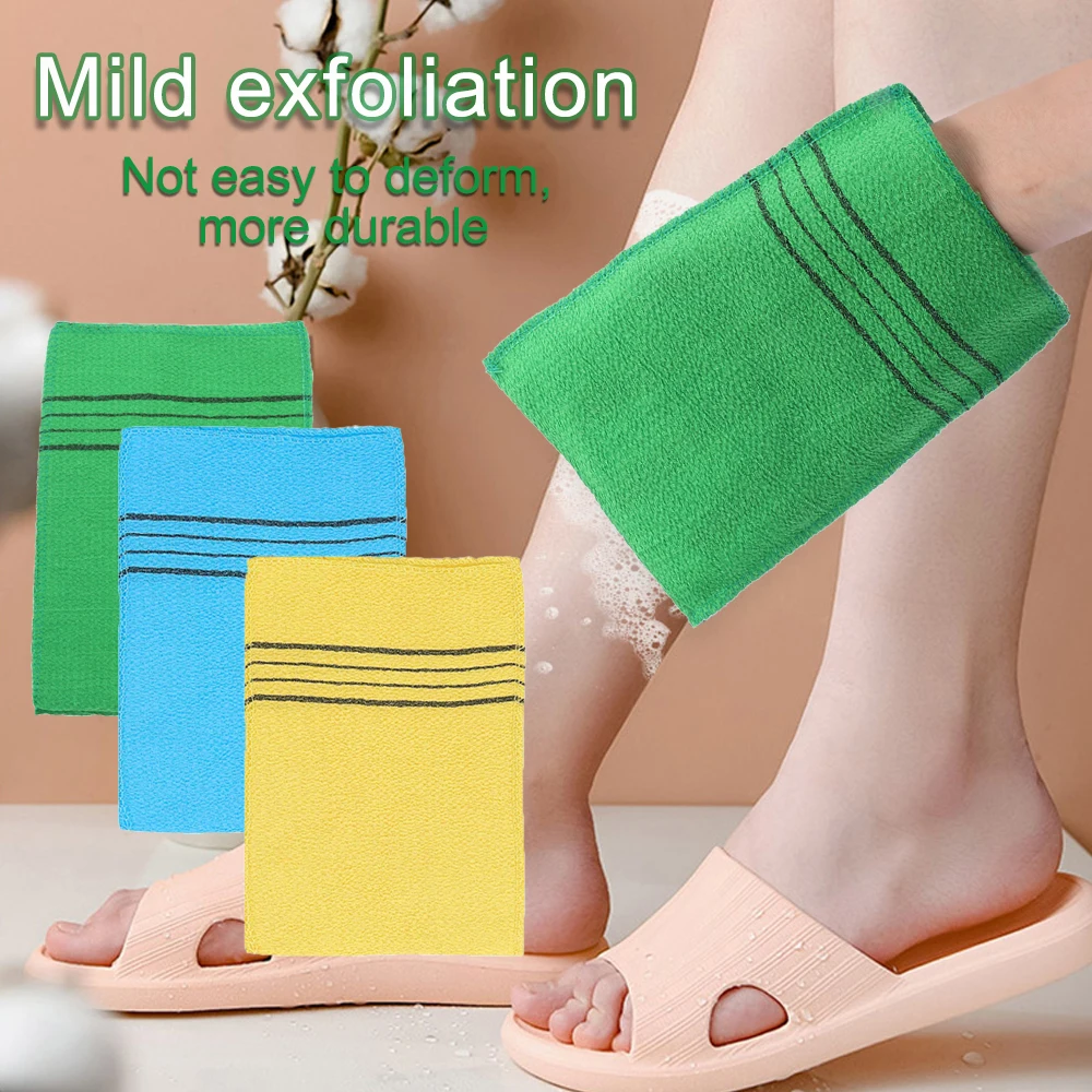 1pcsDoublesidedTowelKoreanExfoliatingBathWashclothBodyScrub