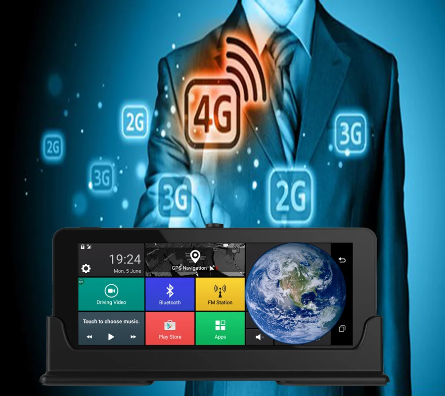 Anfilite 7 дюймов 1024*600 Android gps навигация ips экран Автомобильный видеорегистратор видеокамера FM wifi грузовик 16 Гб DDR 1G автомобиль gps