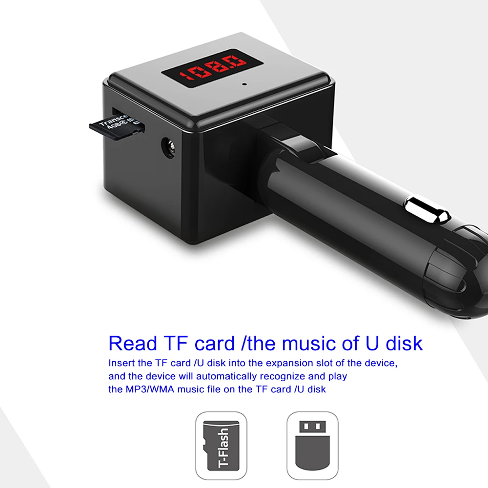 Автомобильное зарядное устройство Bluetooth Aux интерфейс MP3-плеер вращающийся USB порт BS6 беспроводной Аксессуары для мобильных телефонов Колыбель