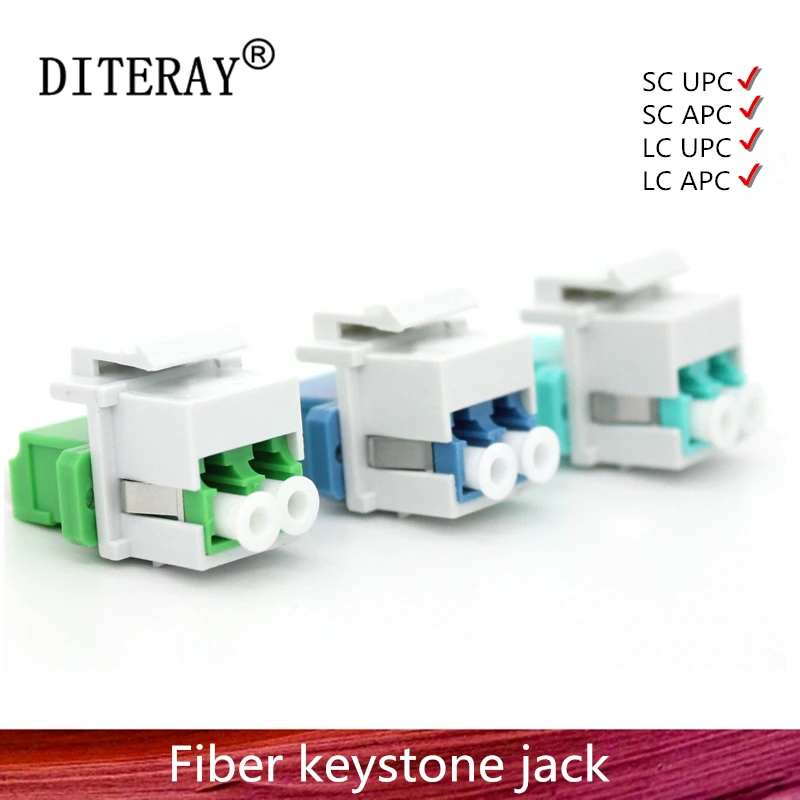 10PCS-LOT-LC-SC-APC-UPC-Fiber-Optic-Connector-Insert-Keystone-Optical ...