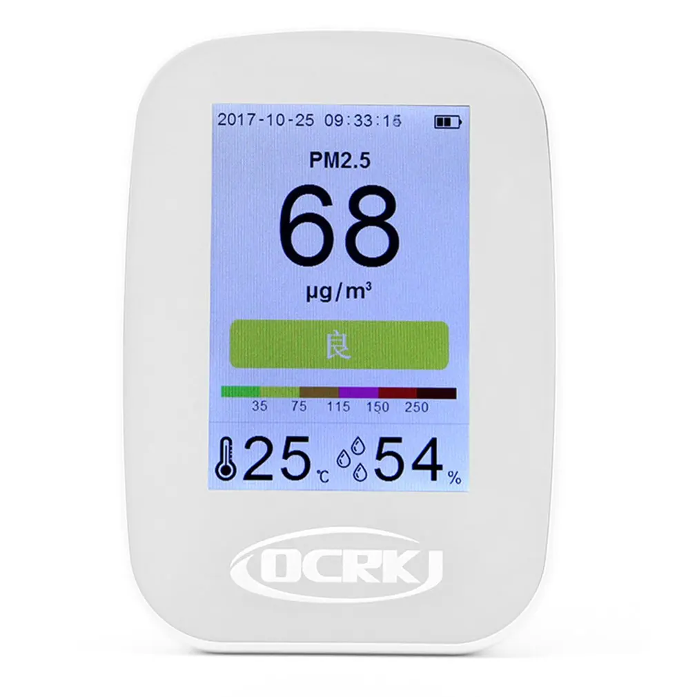 

3.5 inch PM2.5 Detector LCD Digital Air Quality Monitor Laser PM2.5 Detector Tester Gas Monitor For Car Office Home