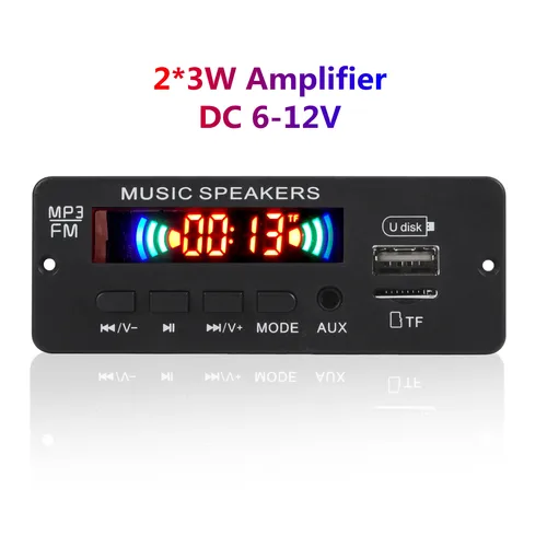 앰프 MP3 플레이어 모듈 지원 블루투스 5.0 디코더 보드, 자동차 FM 라디오 모듈 지원 TF, 2*3W, 2*25W, 12V, 50W 4