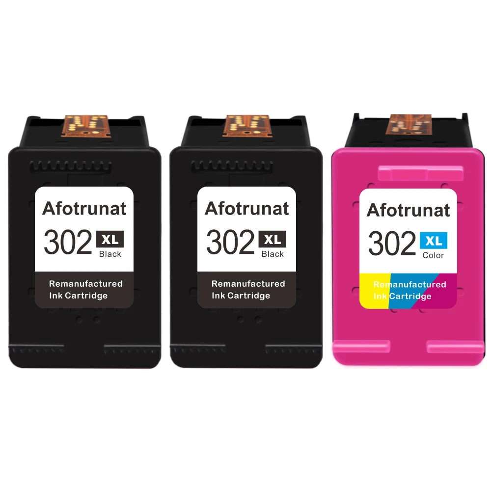 Afotrunat 302 XL Cartucho de Tinta para HP для hp с чернилами Deskjet 2130 2135 1110 3630 3632 Officejet 3830 3834 4650 |