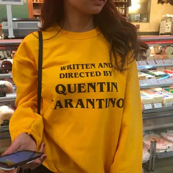 

Female Long Sleeve Clothes Tops Written and Directed Autumn Letter Hoodies Woman Plus Size O-neck Sweatshirt