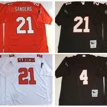 Stitiched, Atlanta, Deion Sanders, brett favre, Vick, Throwback для мужчин Джерси