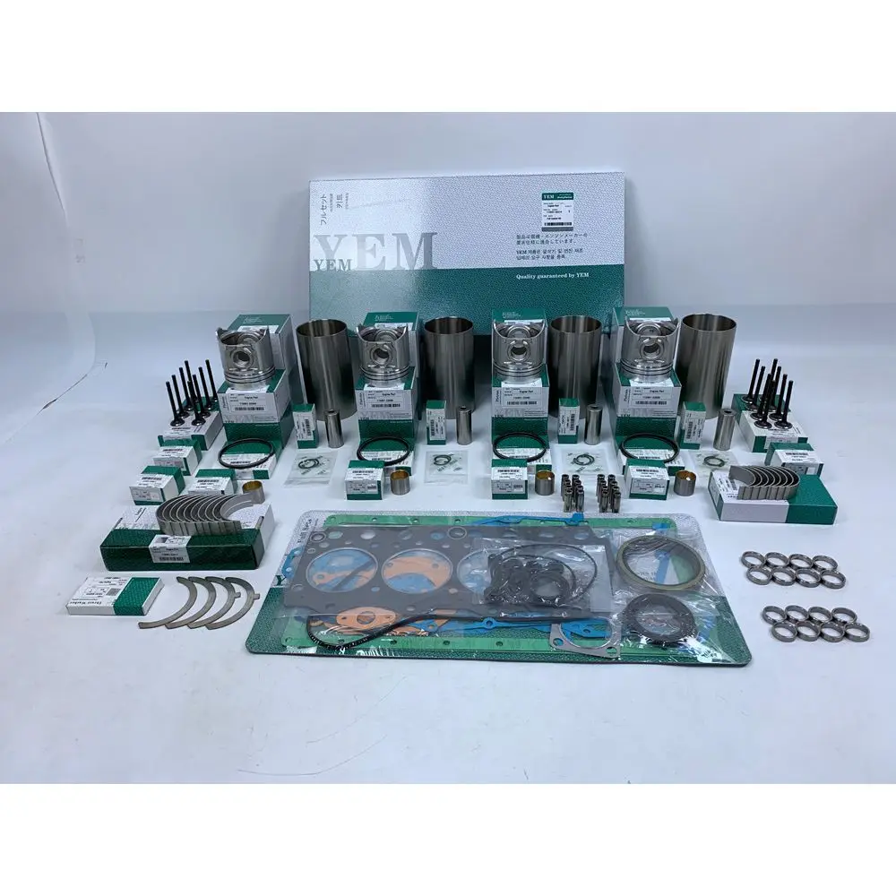 

Комплект для ремонта двигателя 4TNV98 с поршневым кольцом, прокладка гильзы цилиндра, набор клапанов подшипников двигателя для Yanmar