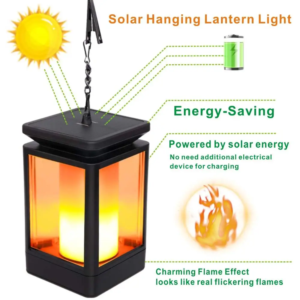 6pcs Outdoor-Garten Solar Flamme Licht wasserdichte LED-Fackel Lampe für Yard 