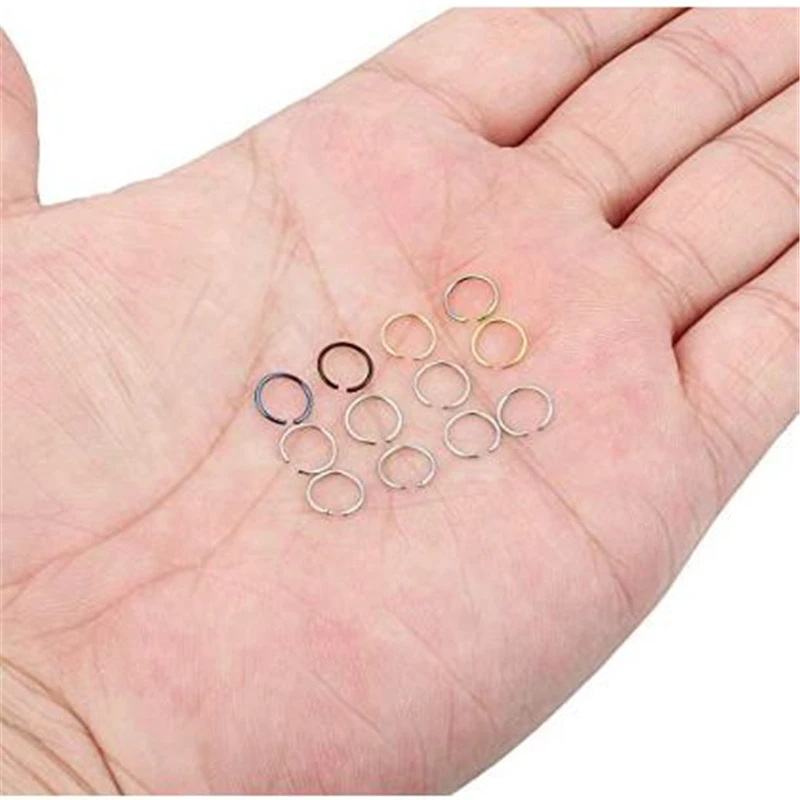 12 шт. не проколотый зажим из нержавеющей стали на застежке круговое кольцо