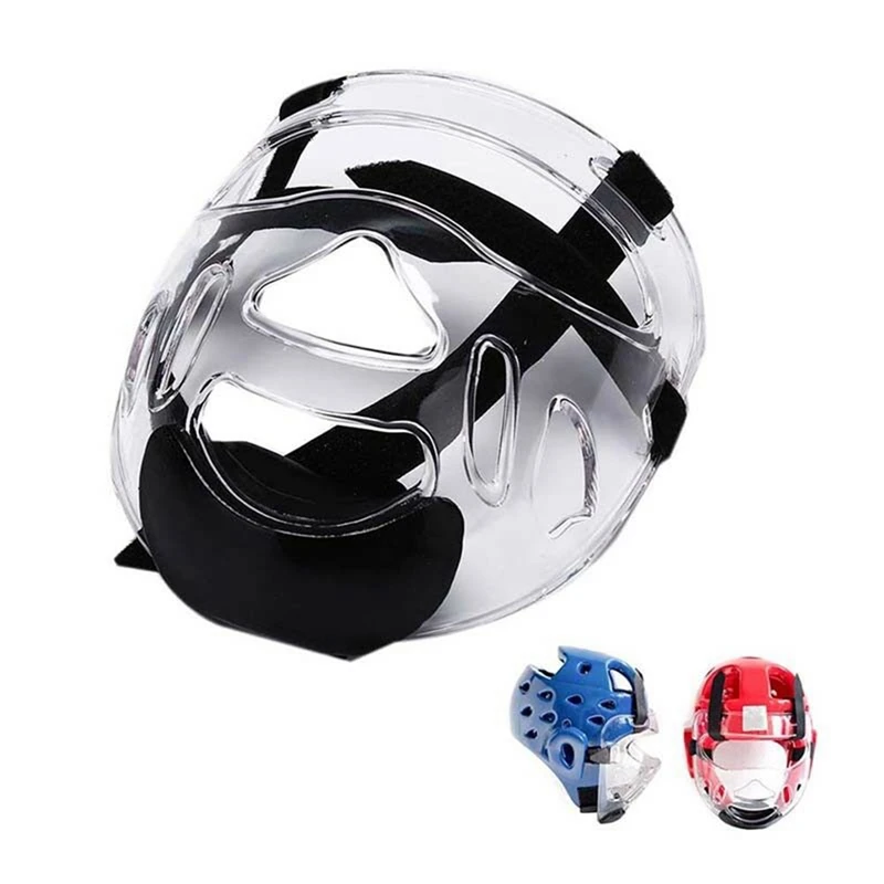 

Protective Equipment Full Helmet Shield Transparent Mask DetachableTtaekwondo Helmet Mask Head
