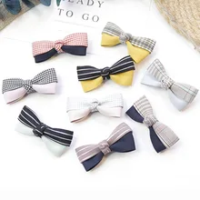 Корейский стиль, стиль, бутик, контрастный цвет, чистый предмет, в клетку, смешанные цвета, заколка-бабочка, Детская Милая хипстерская заколка
