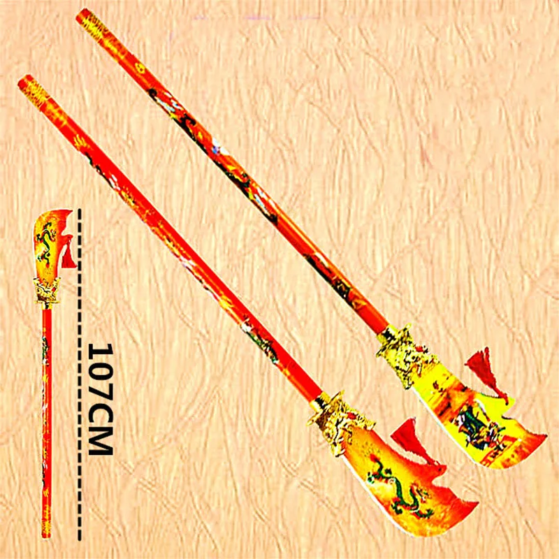 

Sword Toy Travel Attractions Gold 3D Wooden Broadsword Guan Gong Three Kingdoms Weapon Dragon Yan Yue Sword Dragon Sword