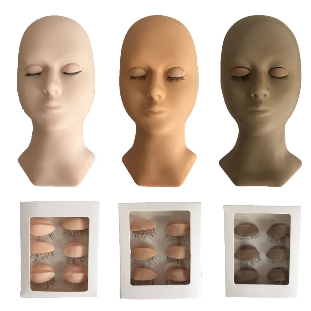 

Lashes Mannequin for Eyelashes Set Eyelash Extension Supplies Dummy for Eyelash Mannequin Lashes Practice Head Lash Accessories