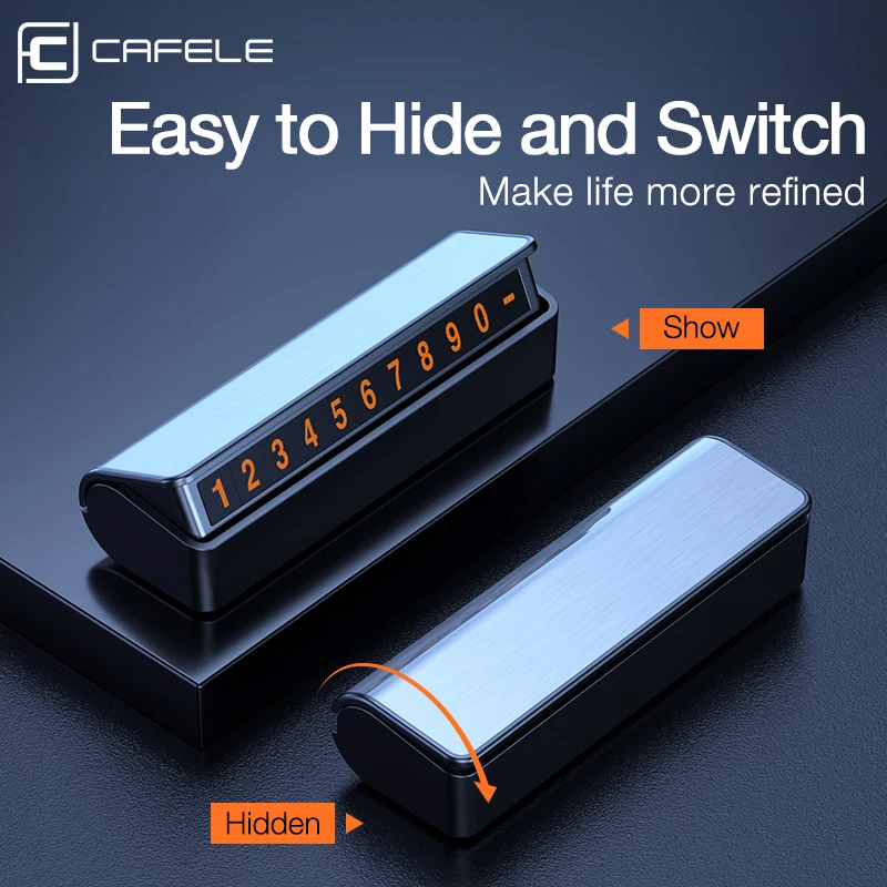 CAFELE Car Temporary Parking Card Holder Magnetic Hide Phone Number Card Plate Parking Card Automotive Interior Accessories CAFELE Car Temporary Parking Card Holder Magnetic Hide Phone Number Card Plate Parking Card Automotive Interior Accessories