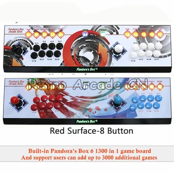 

Pandora Box 6 1300 in 1 8 button arcade console 2 players joystick led push button customized games usb for PC TV/PS3/XBOX360