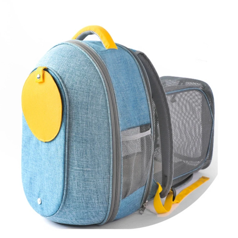 

Foldable Transparent Mesh Window Cat Backpack with Inner Safety Leash Breathable