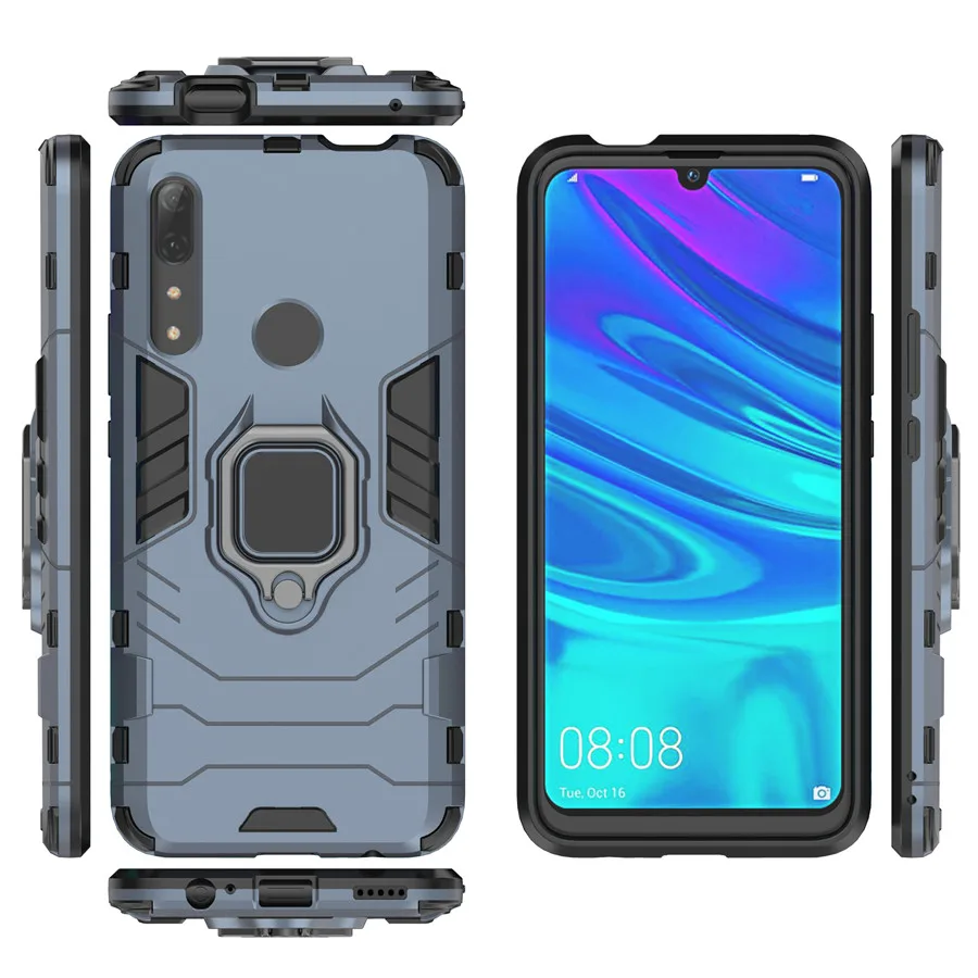 Для huawei P Smart Z Plus чехол магнитный автомобильный держатель кольцо жесткий бронированный чехол "Железный человек" для huawei Y5 Y6 Y7 Pro Y9 Prime