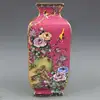 Qing Dynasty Qianlong Enamel Painted Gold Flowers And Birds Square Vase Home Furnishings Antique Porcelain Collection 1