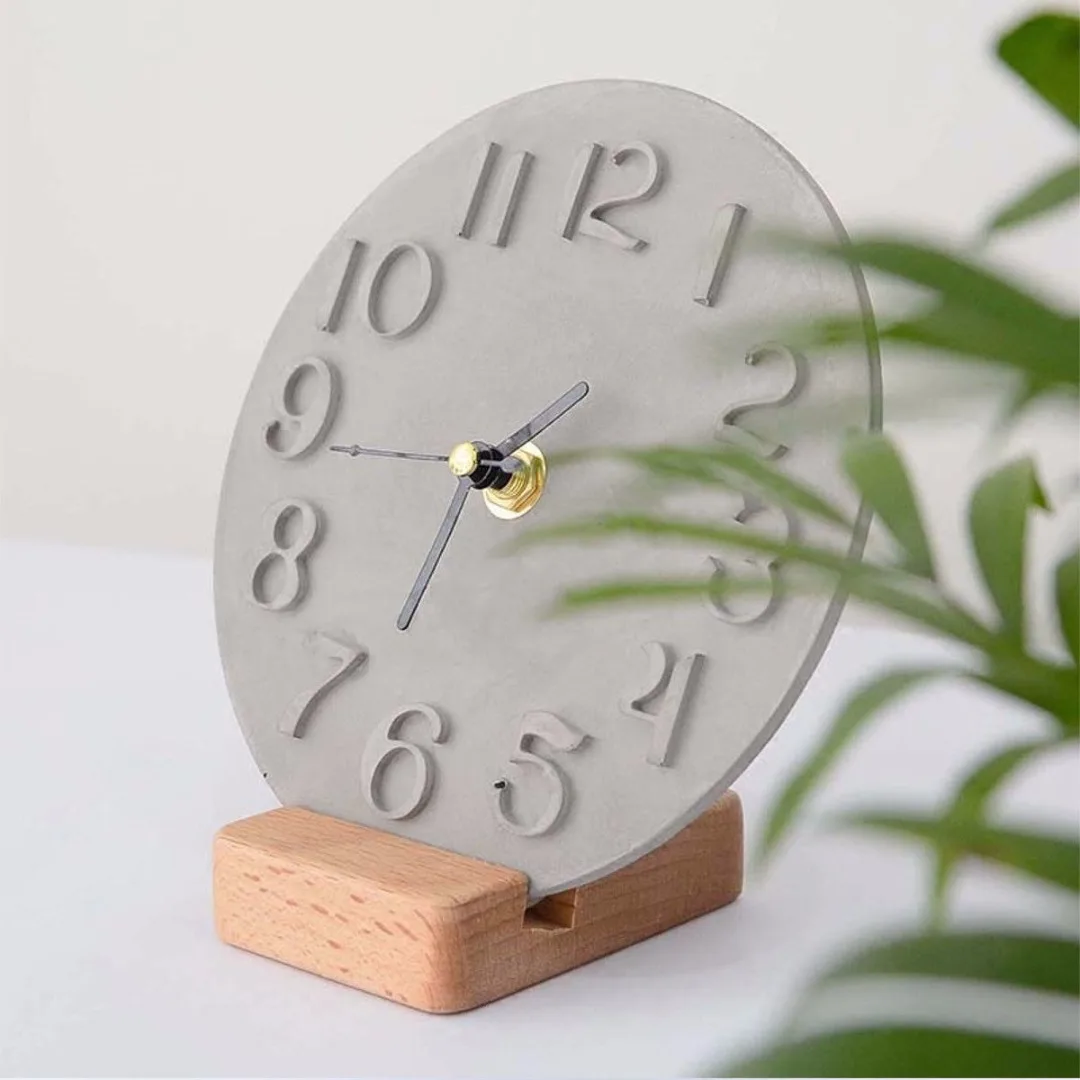 Roman/Arabic Digital Clock Mould Cement Concrete Silicone Clock Mold Making Plaster Mould for DIY Handmade Soap Candle Crafts