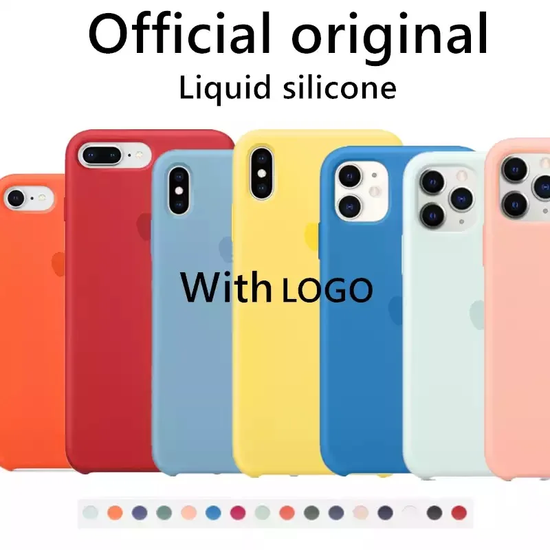 With LOGO Official Silicone Case For iphone 7 8 6S 6 Plus 11 Pro X XS MAX XR SE phone Case on Apple iphone 7 8 plus X 5 Cover With LOGO Official Silicone Case For iphone 7 8 6S 6 Plus 11 Pro X XS MAX XR SE phone Case on Apple iphone 7 8 plus X 5 Cover