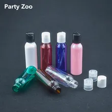 200 X пластиковая цветная бутылка для крема 60 мл многоразовая портативная ПЭТ косметическая упаковка суб-розлива с крышкой пресса