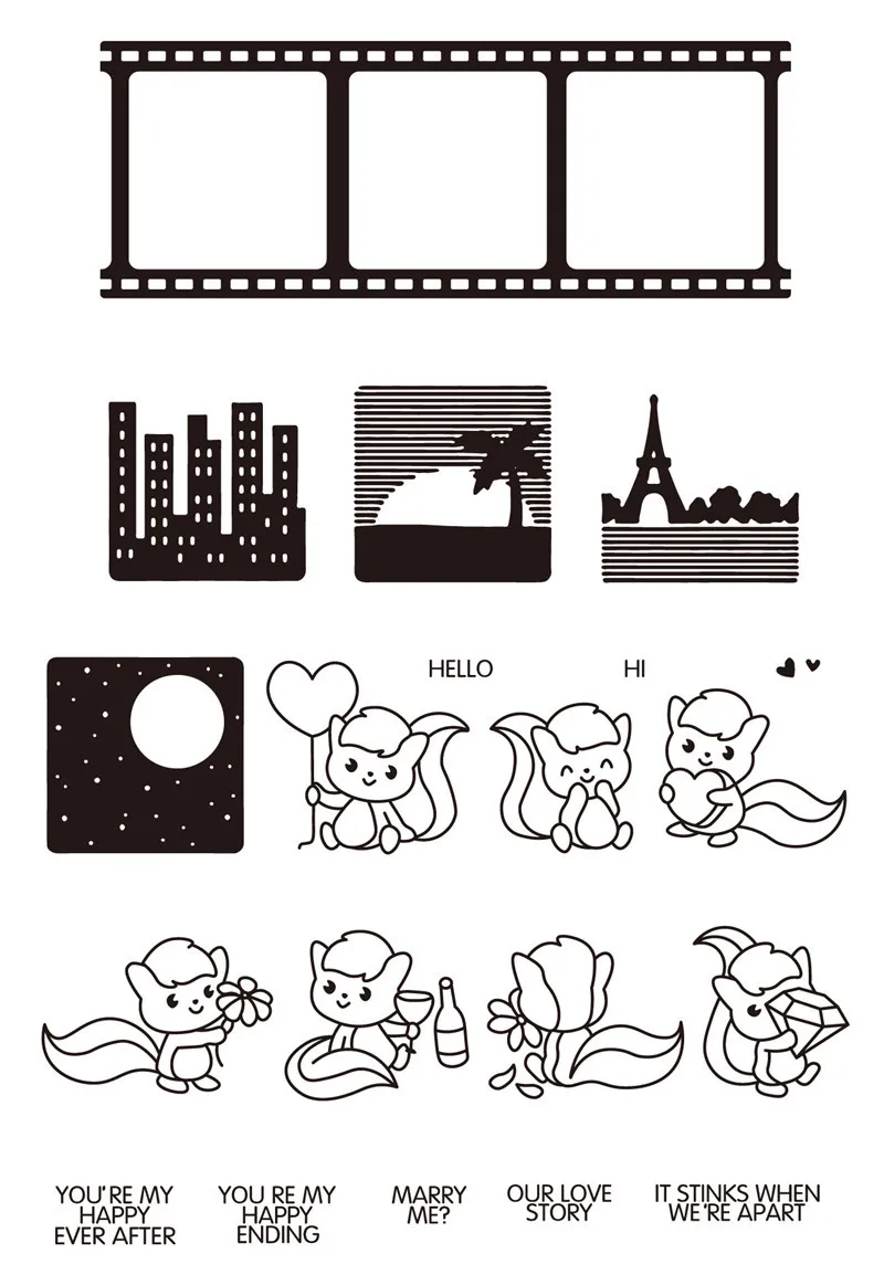 Прозрачные штампы и металлические режущие штампы DIY силиконовые ...