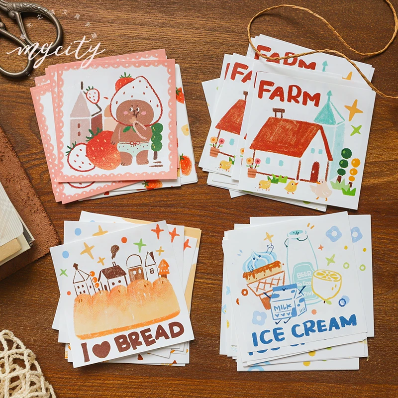 

New Blue Bear memo pad paper diy message note notepad pack 1 pack = 30 pcs