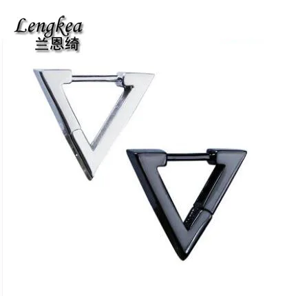 Ювелирные изделия Lengkea персонализированные мужские серьги из серебра 925 пробы простые треугольные серьги с застежкой женские серьги аксессуары для ушей