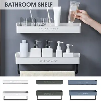 

Racks Shelves Organizer Strong Adhesive Storage Shelf Wall Mount Racks Case For Bathroom Kitchen