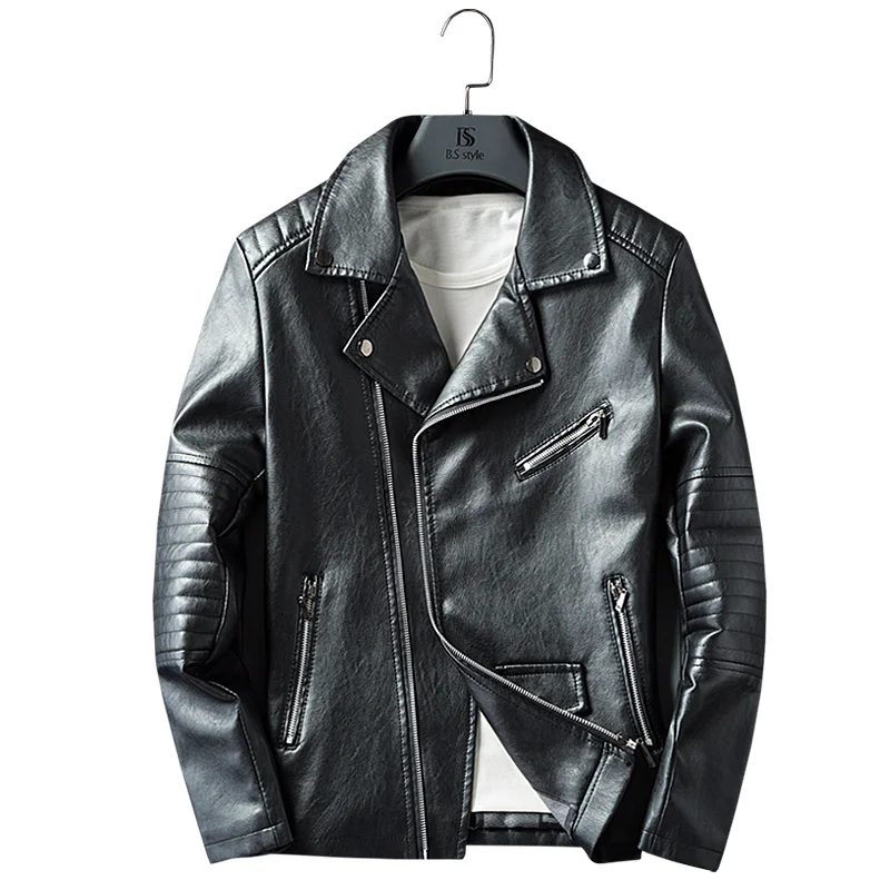 

New Mens Leather Jacket Men Bomber Military Biker Jacket Pilot Motorcycle Jackets Men Leather Jacket Male Leather Slim Fit Coat