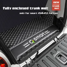 Smart 451 Smart 453 akcesoria samochodowe materiał skórzany tylna mata bagażnika samochodu Smart 451 smart 453 fortwo 2009-2020 tanie tanio Sztuczna skóra CN (pochodzenie) Z włókien naturalnych